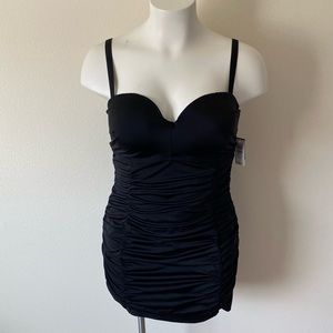 NWT ruched TORRID Swim Dress sz 2 DD/F